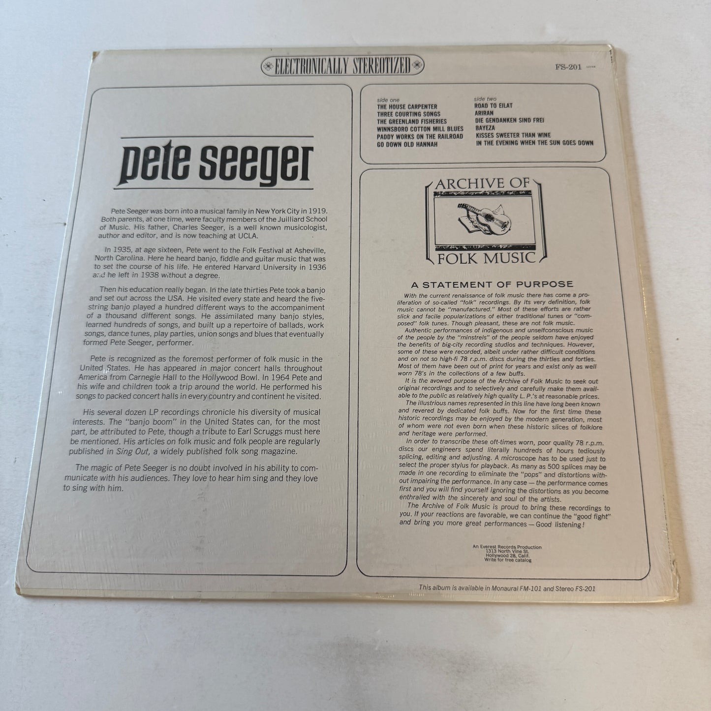 Pete Seeger Pete Seeger Used Vinyl LP M\VG+