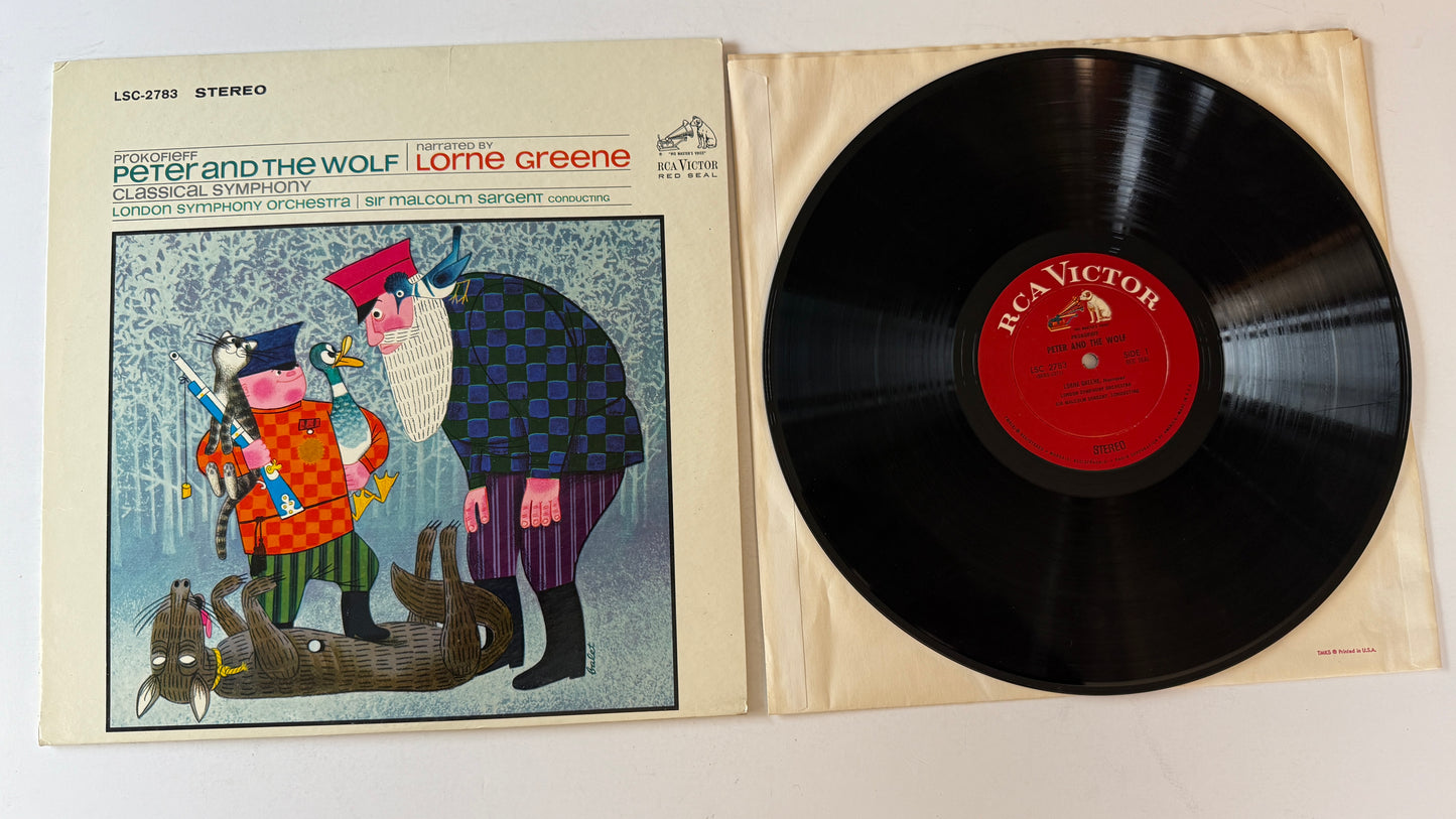 Sergei Prokofiev Peter And The Wolf (Narrated By Lorne Greene) / Classical Symphony Used Vinyl LP VG+\VG+