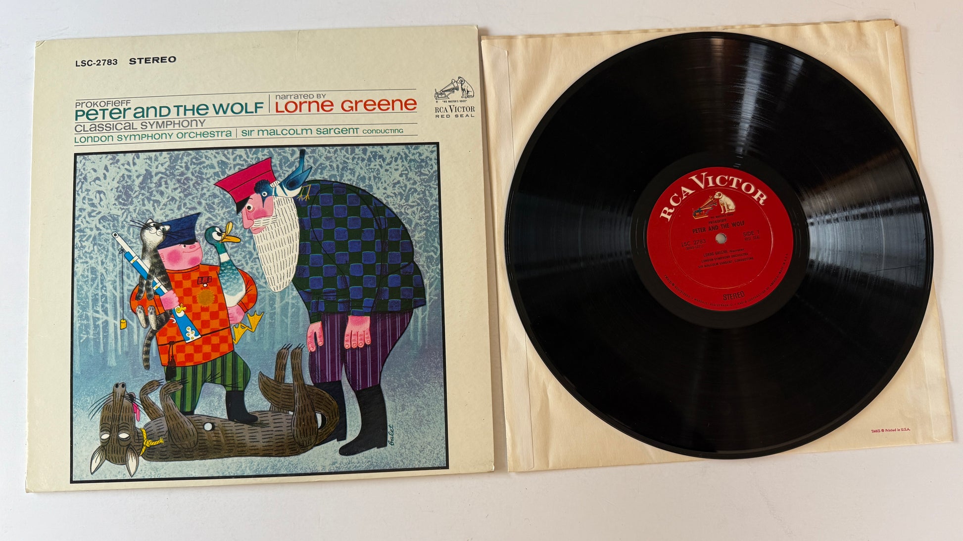 Sergei Prokofiev Peter And The Wolf (Narrated By Lorne Greene) / Classical Symphony Used Vinyl LP VG+\VG+