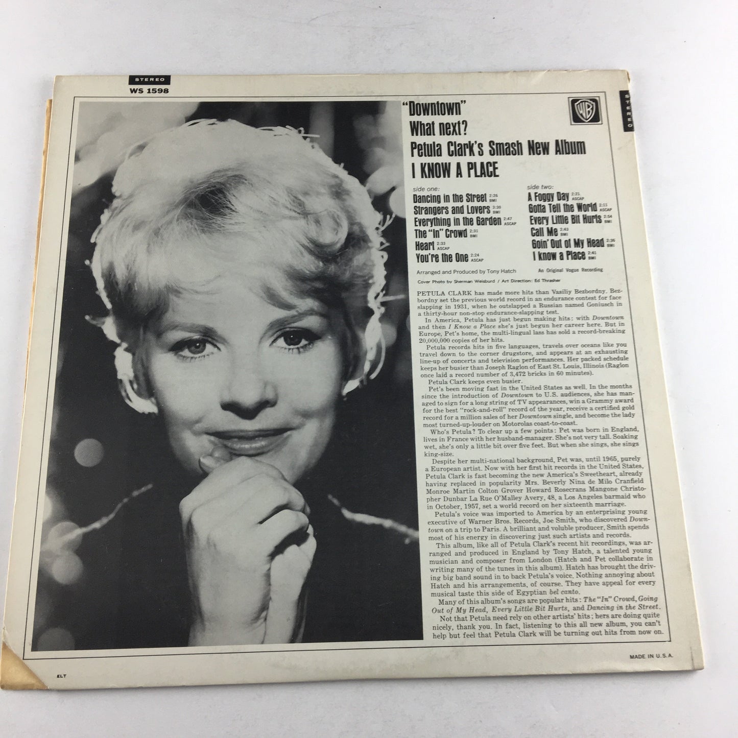 Petula Clark I Know A Place Used Vinyl LP VG+\VG+