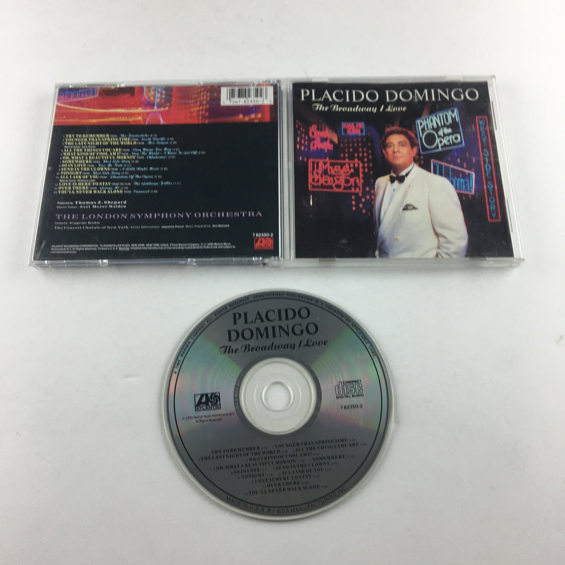 Placido Domingo The Broadway I Love Used CD VG+\VG+
