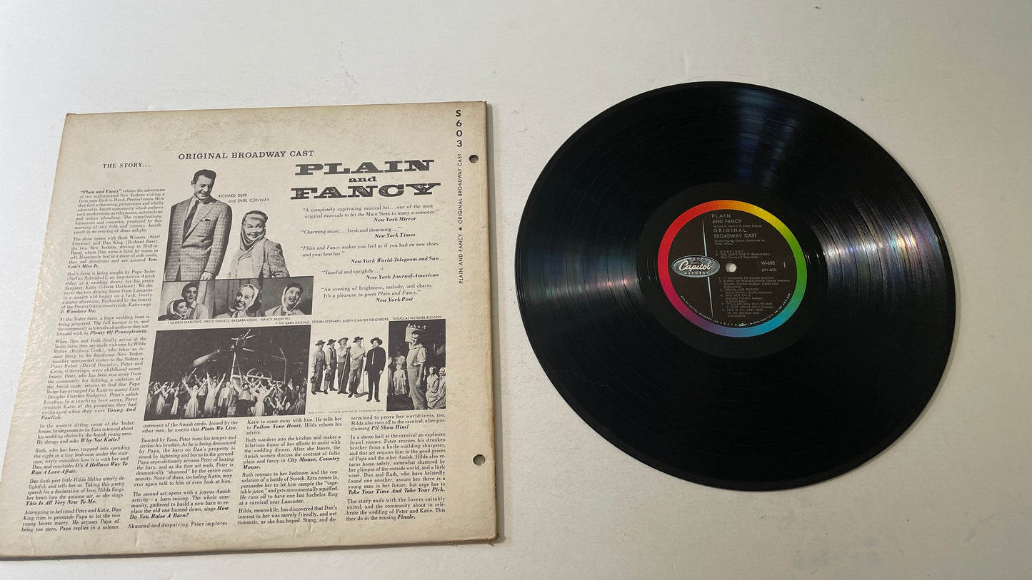 Plain And Fancy Original Broadway Cast Plain And Fancy Original Broadway Cast Used Vinyl LP VG+\VG