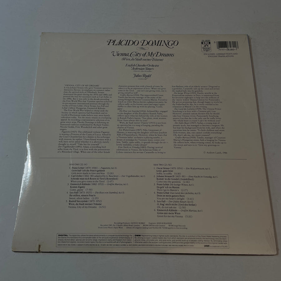Plácido Domingo Vienna, City Of My Dreams Used Vinyl LP M\VG+