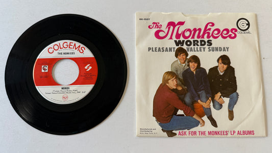 The Monkees Pleasant Valley Sunday / Words Used 45 RPM 7" Vinyl VG+\VG