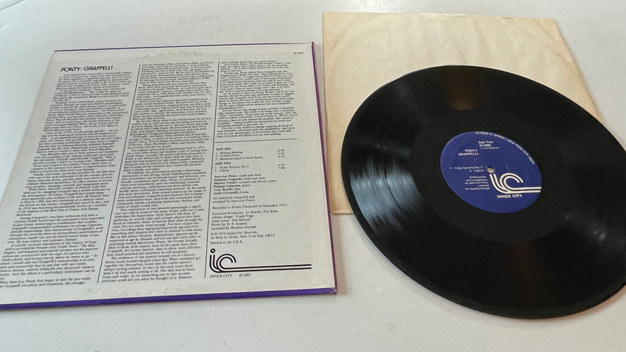Jean-Luc Ponty, St√©phane Grappelli Ponty / Grappelli Used Vinyl LP VG+\VG