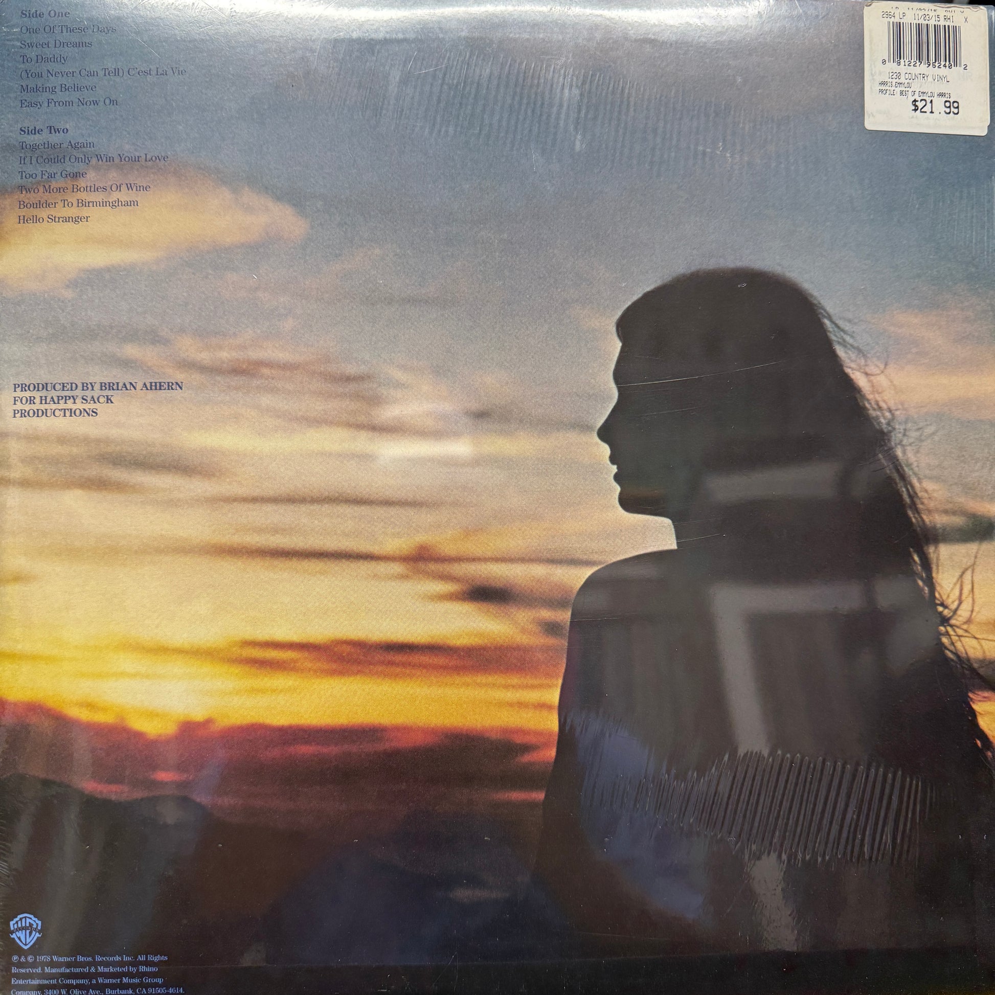 Emmylou Harris Profile / Best Of Emmylou Harris New Vinyl LP M\M