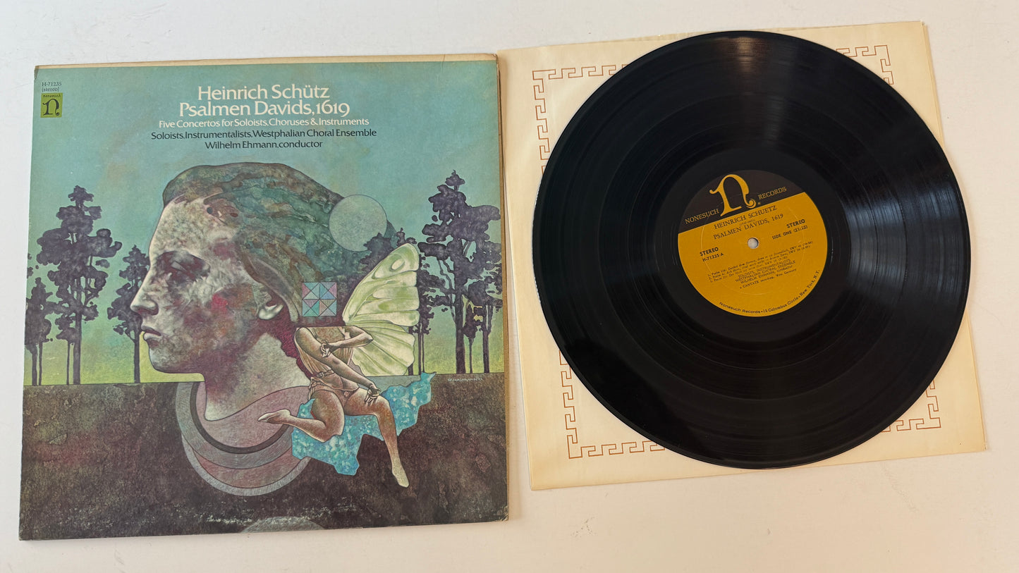 Heinrich Schütz Psalmen Davids, 1619 (Five Concertos For Soloists, Choruses & Instruments) Used Vinyl LP VG+\VG