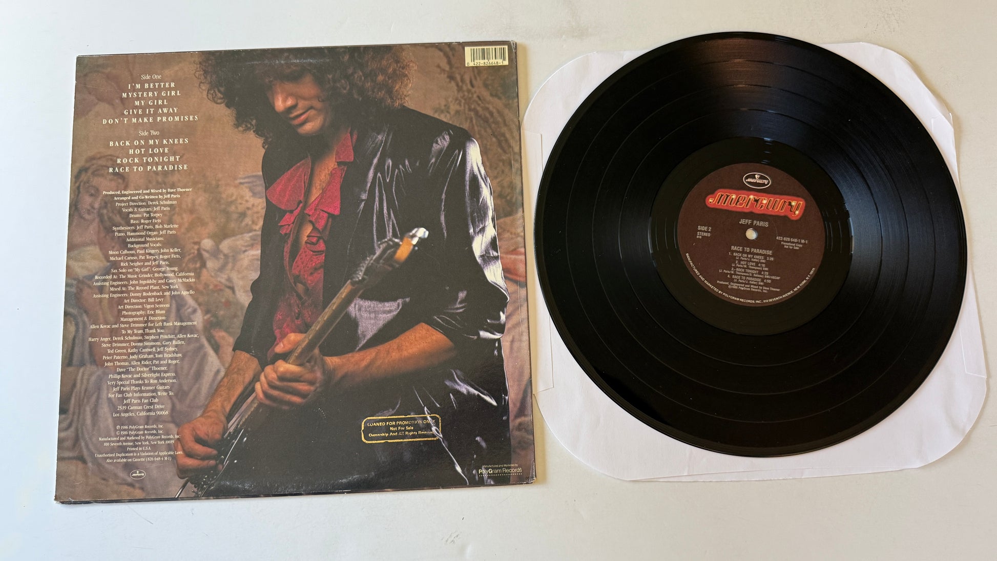 Jeff Paris Race To Paradise Used Vinyl LP VG+\VG+