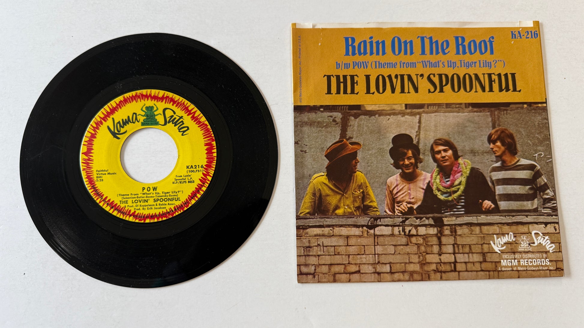 The Lovin' Spoonful Rain On The Roof Used 45 RPM 7" Vinyl VG+\VG