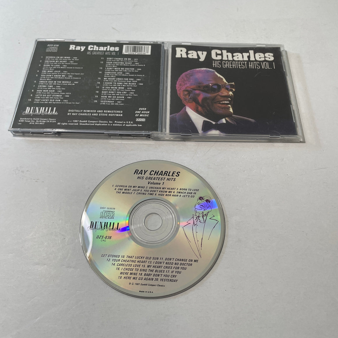 Ray Charles His Greatest Hits Vol. 1 Used CD VG+\VG+
