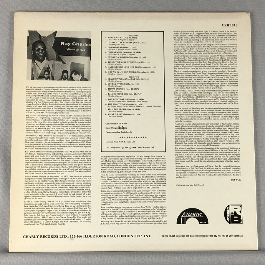 Ray Charles ‎ Tell The Truth - Orig Press Used Vinyl LP VG+\VG+