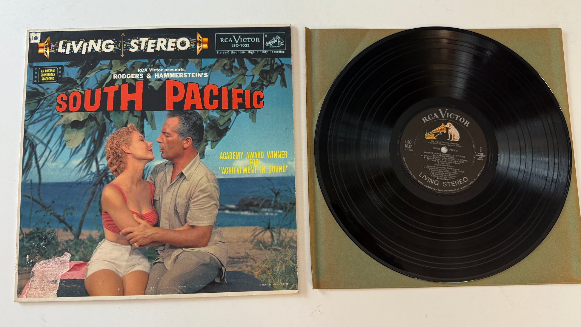Rodgers & Hammerstein RCA Victor Presents Rodgers & Hammerstein's South Pacific (An Original Soundtrack Recording) Used Vinyl LP VG+\VG