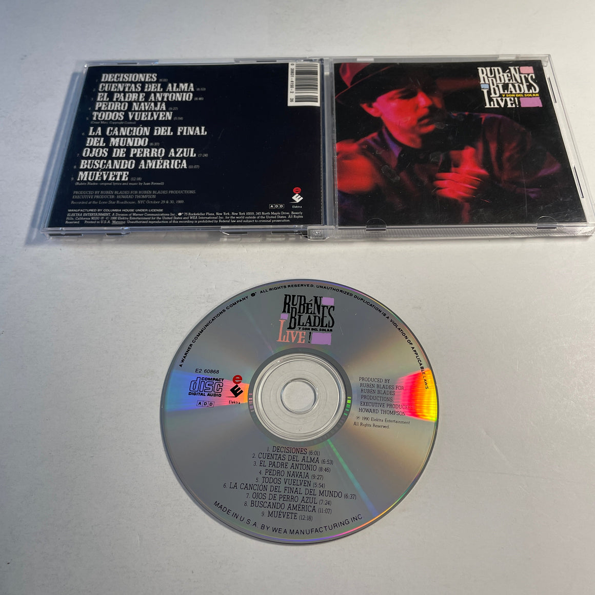 Rubén Blades Y Son Del Solar Live! Used CD VG+\VG+