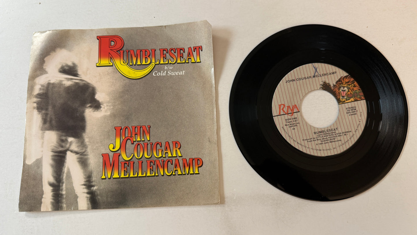 John Cougar Mellencamp Rumbleseat Used 45 RPM 7" Vinyl VG+\