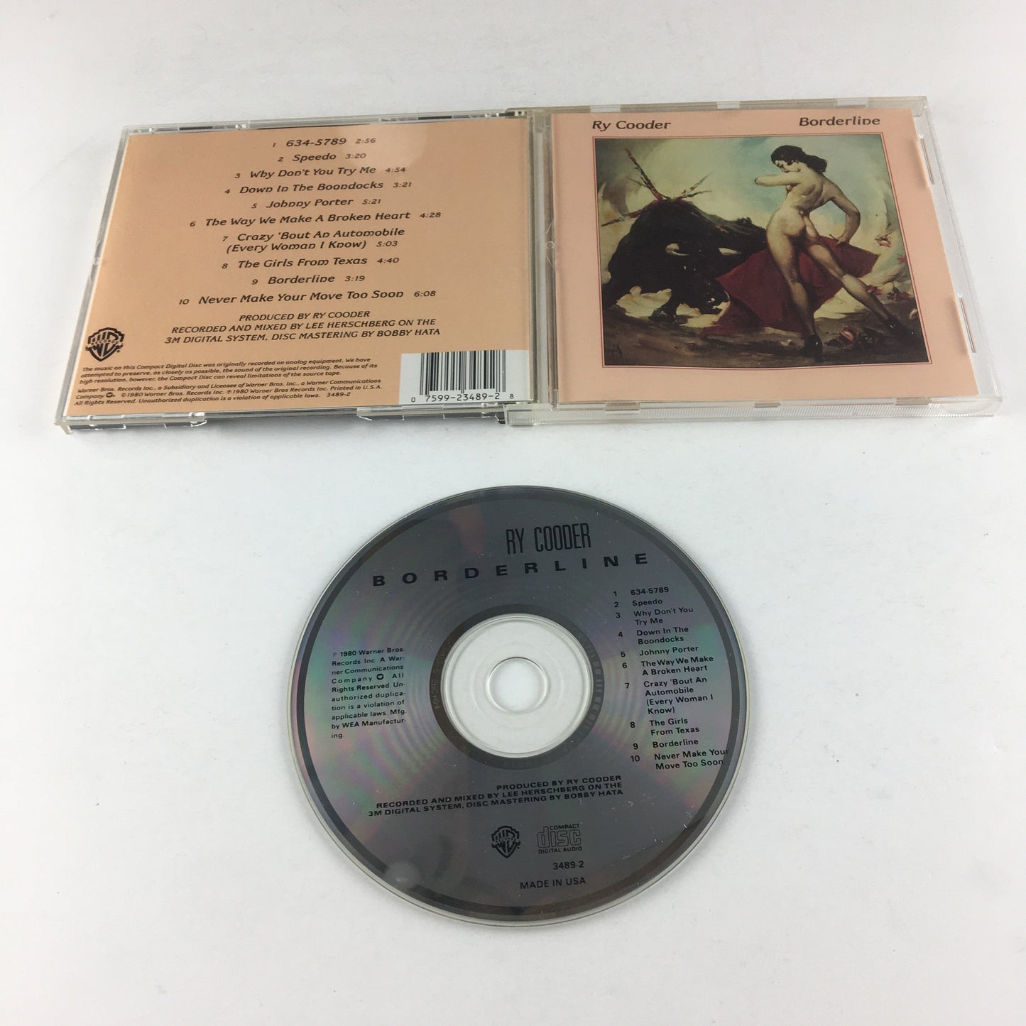 Ry Cooder Borderline Used CD VG+\VG+