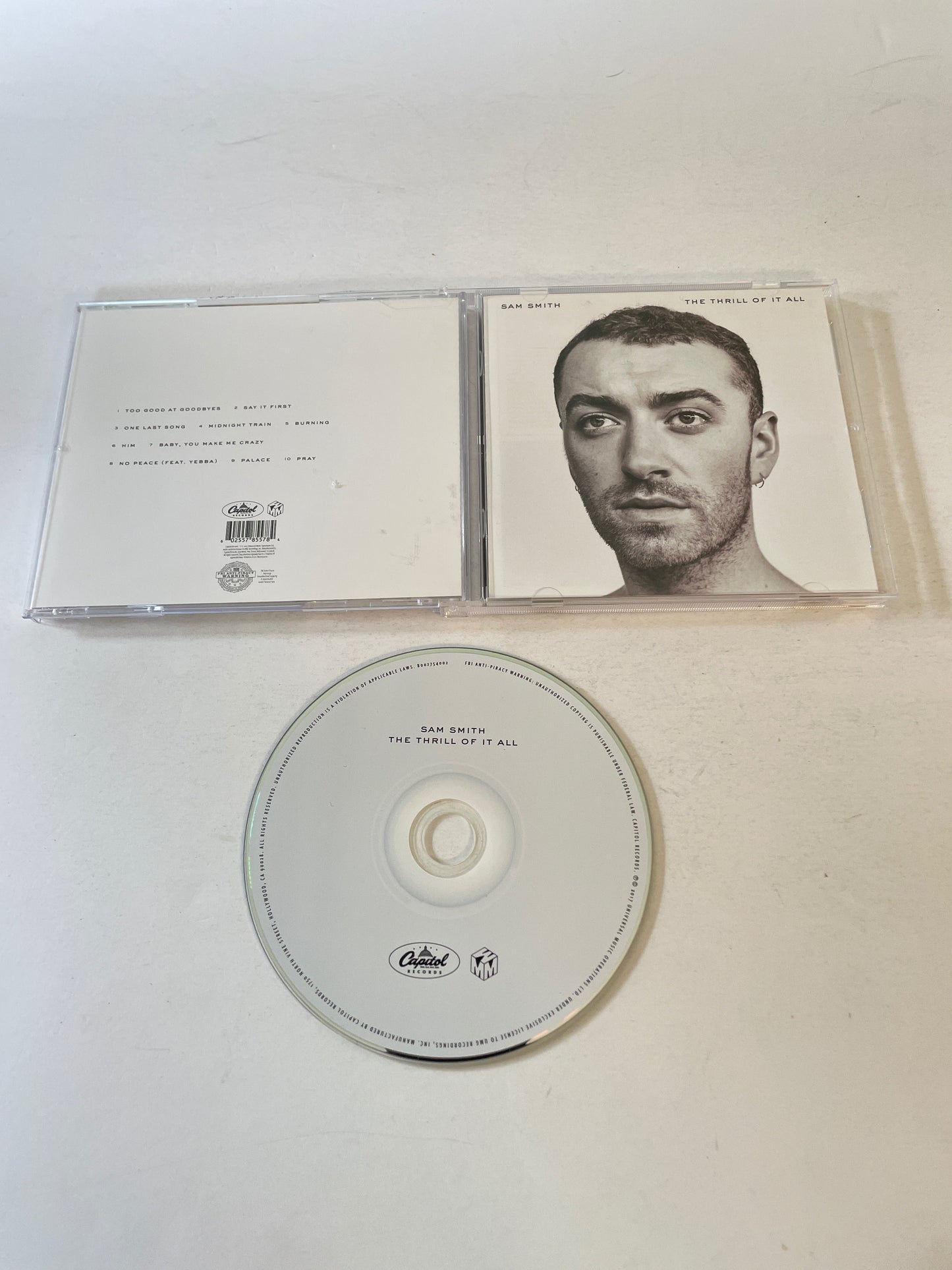 Sam Smith The Thrill Of It All Used CD VG+\VG+ Silver