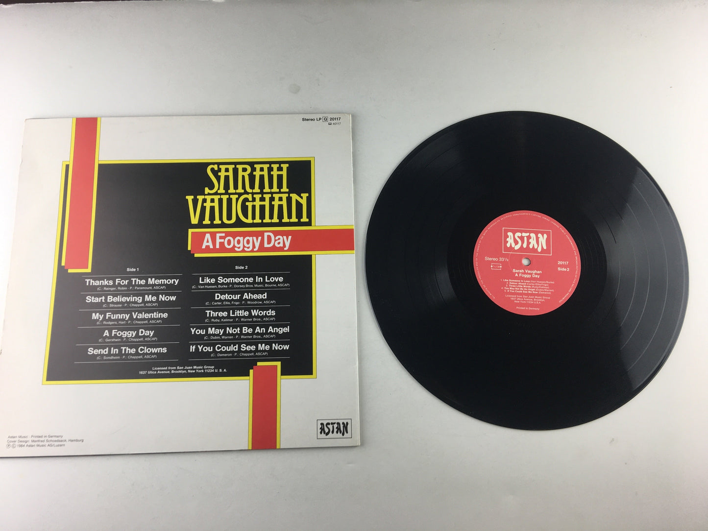 Sarah Vaughan A Foggy Day Used Vinyl LP VG+\VG+