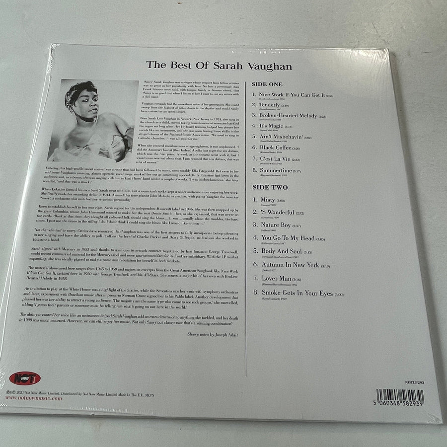 Sarah Vaughan The Best Of Sarah Vaughan New Colored Vinyl LP M\M