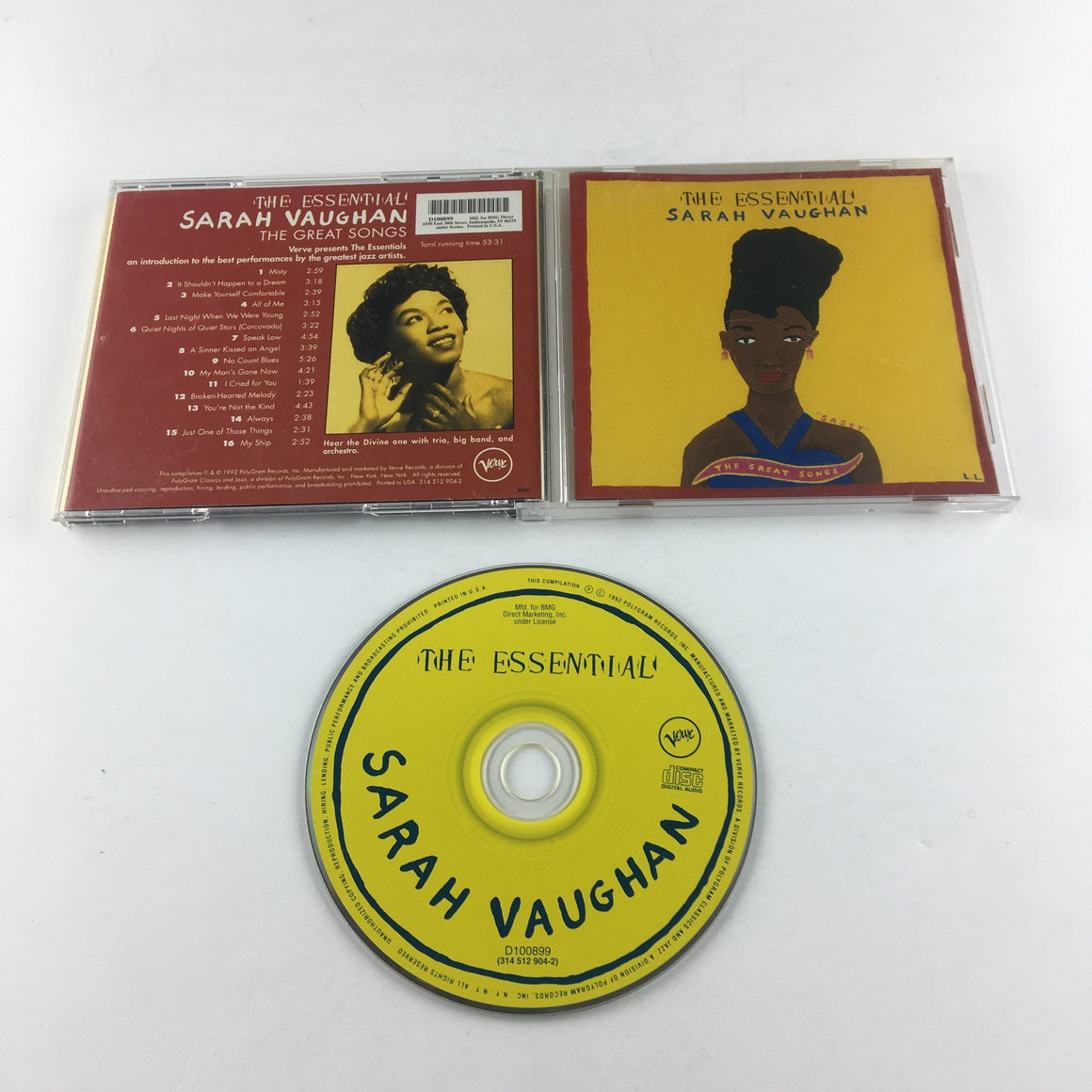 Sarah Vaughan The Essential Sarah Vaughan: The Great Songs Used CD VG+\VG+