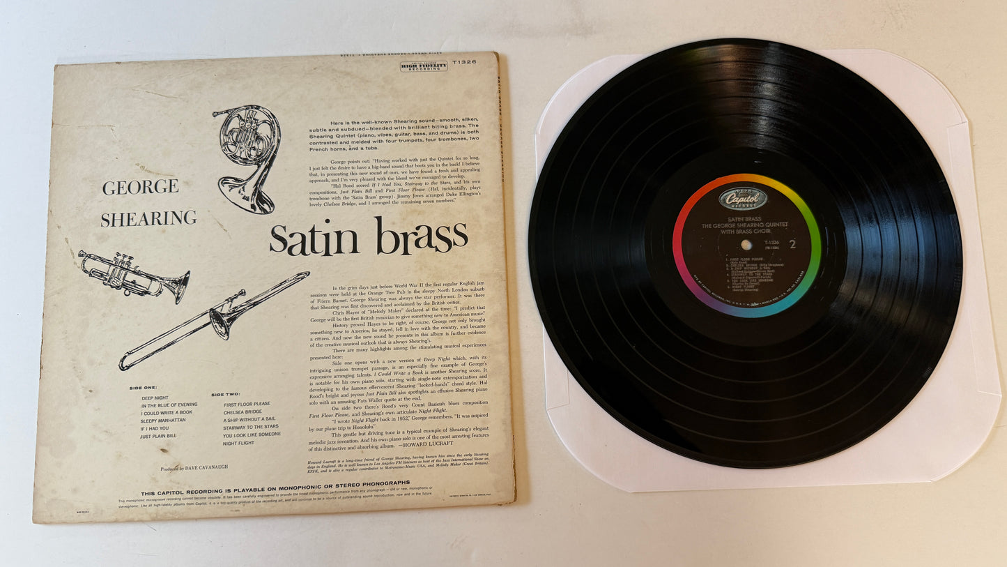 The George Shearing Quintet Satin Brass Used Vinyl LP VG+\VG