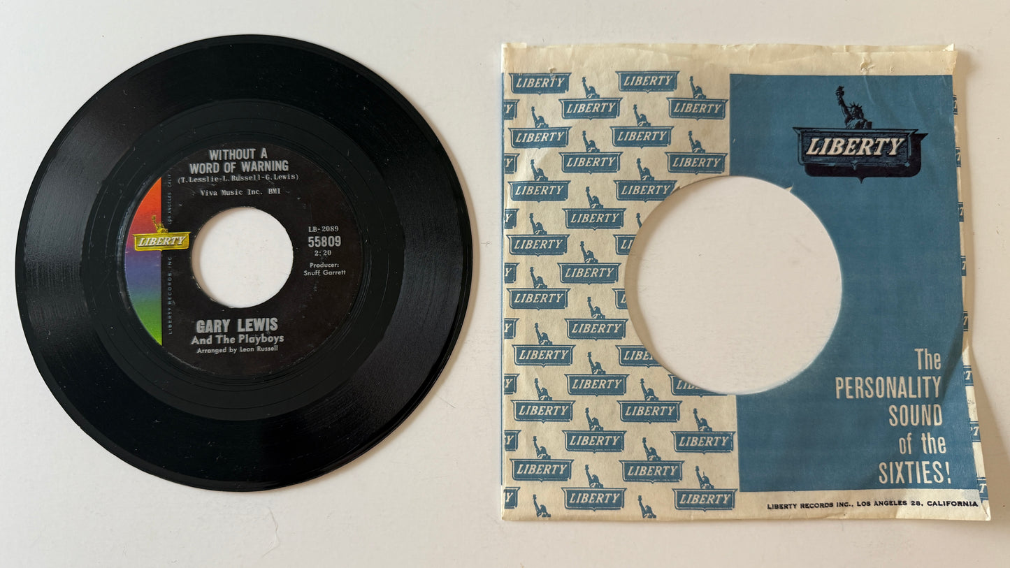 Gary Lewis & The Playboys Save Your Heart For Me Used 45 RPM 7" Vinyl VG+\