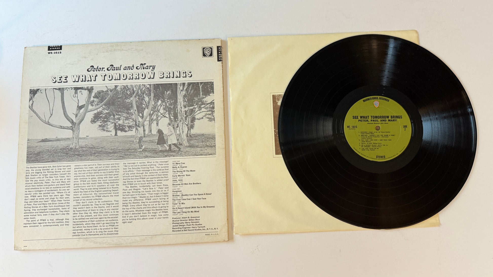 Peter, Paul & Mary See What Tomorrow Brings Used Vinyl LP VG+\VG