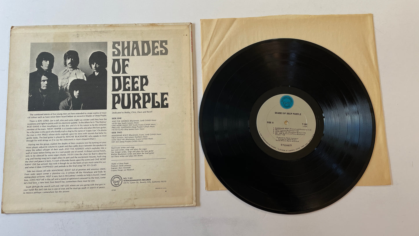 Deep Purple Shades Of Deep Purple Used Vinyl LP VG+\VG