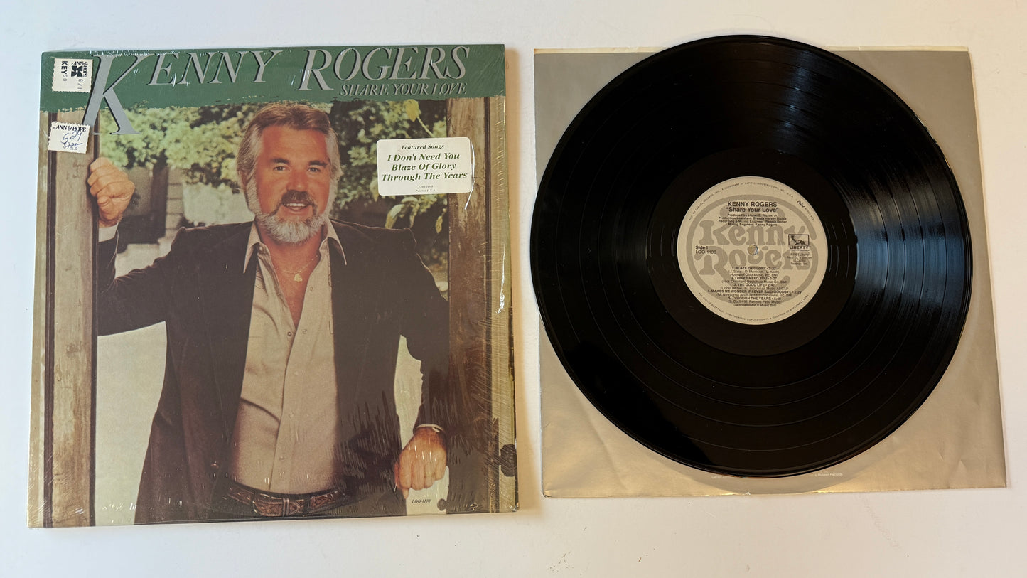 Kenny Rogers Share Your Love Used Vinyl LP VG+\VG+