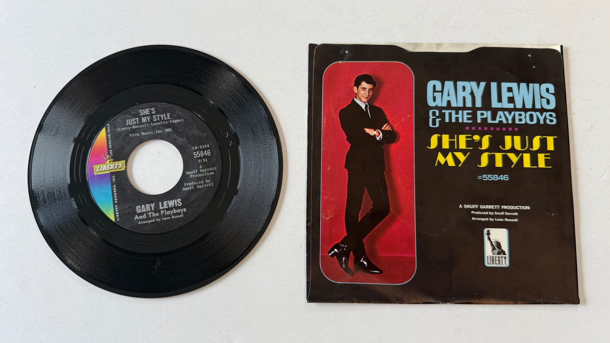 Gary Lewis & The Playboys She's Just My Style Used 45 RPM 7" Vinyl VG+\VG