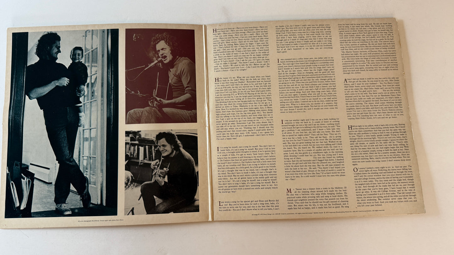 Harry Chapin Short Stories Used Vinyl LP VG+\G+