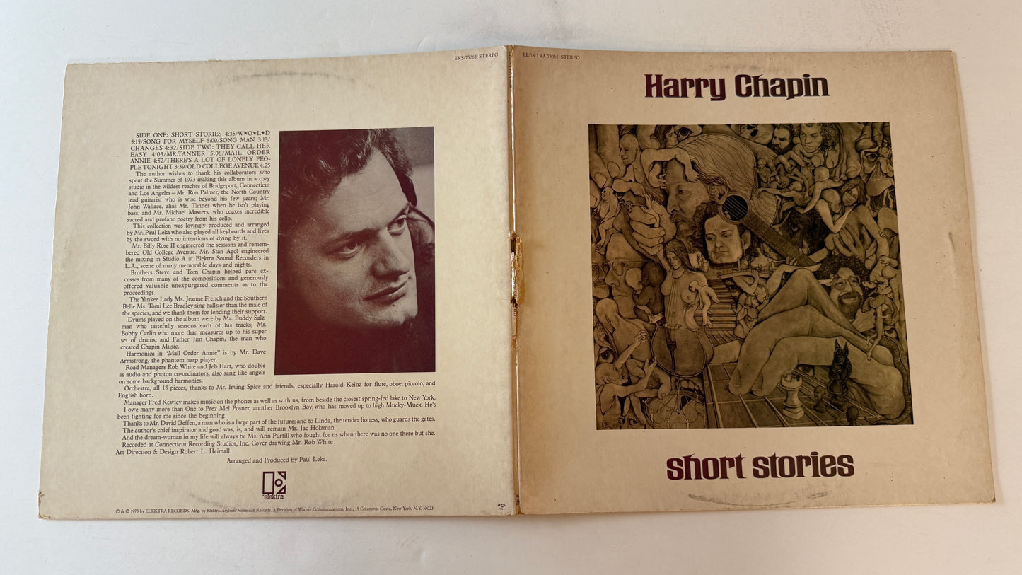 Harry Chapin Short Stories Used Vinyl LP VG+\G+
