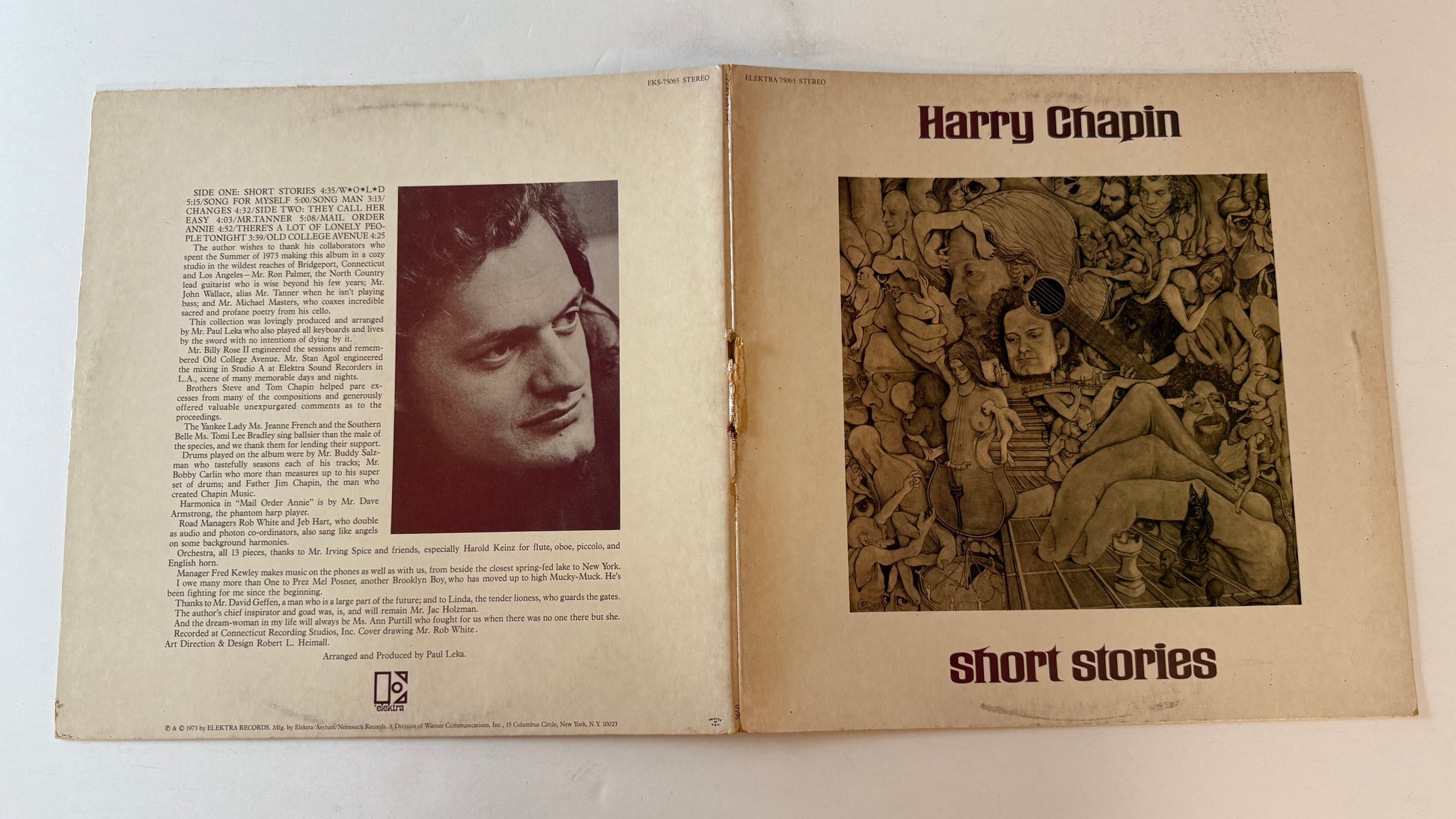 Harry Chapin Short Stories Used Vinyl LP VG+\G+