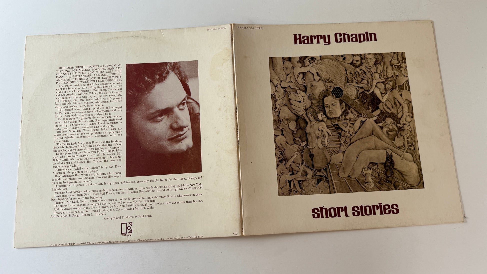 Harry Chapin Short Stories Used Vinyl LP VG+\VG
