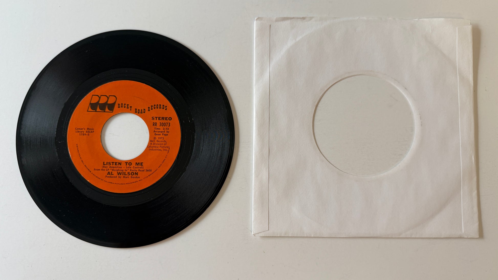 Al Wilson Show And Tell Used 45 RPM 7" Vinyl VG+\