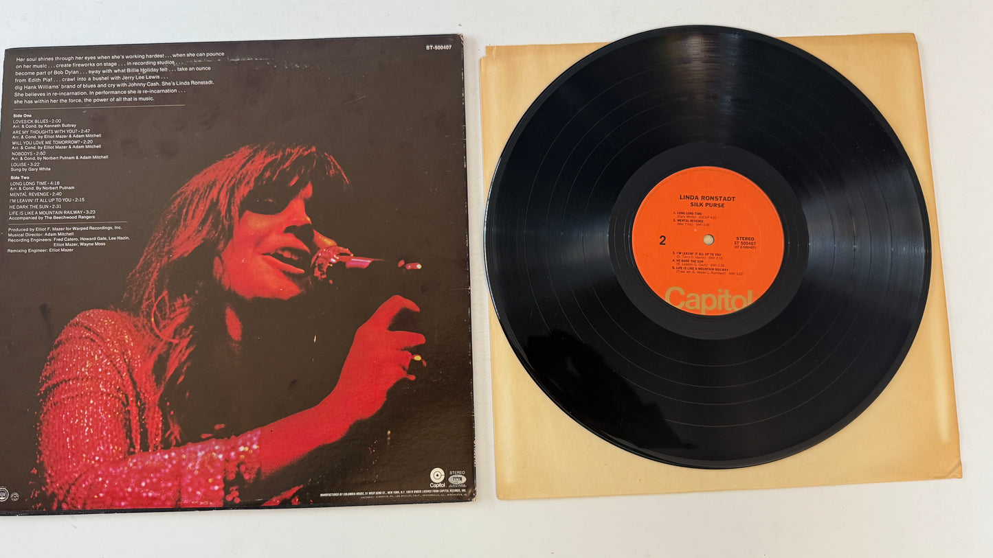 Linda Ronstadt Silk Purse Used Vinyl LP VG+\VG