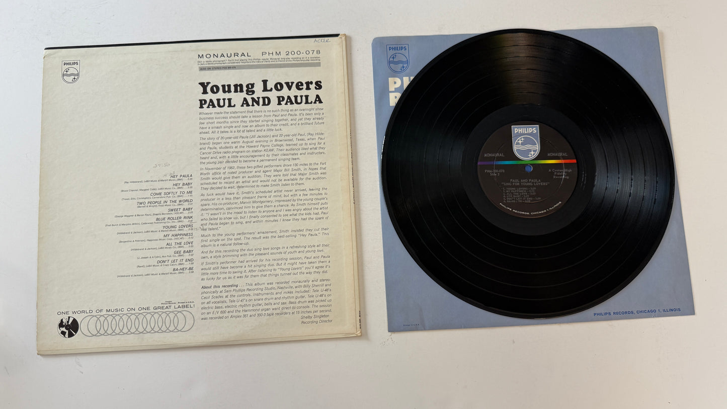 Paul & Paula Sing For Young Lovers Used Vinyl LP VG+\VG+