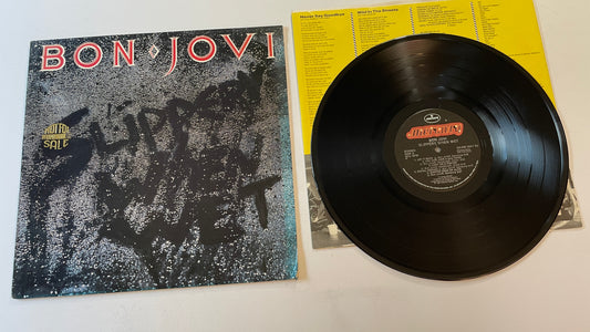 Bon Jovi Slippery When Wet Used Vinyl LP VG+\VG