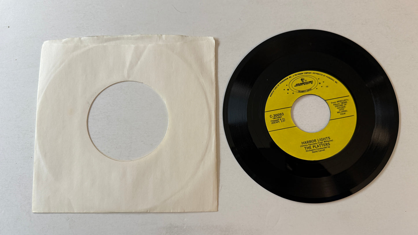 The Platters Smoke Gets In Your Eyes / Harbor Lights Used 45 RPM 7" Vinyl VG+\
