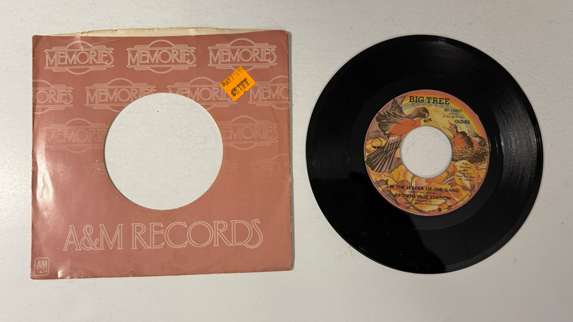 Brownsville Station Smokin' In The Boy's Room/I'm The Leader Of The Gang Used 45 RPM 7" Vinyl VG+\