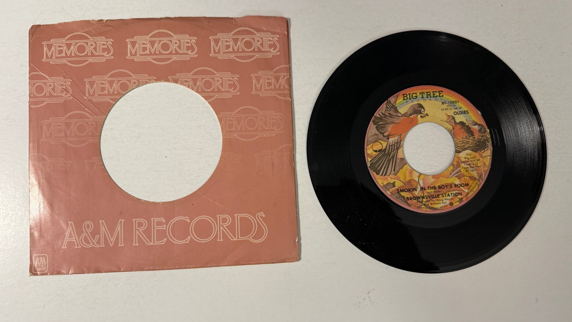 Brownsville Station Smokin' In The Boy's Room/I'm The Leader Of The Gang Used 45 RPM 7" Vinyl VG+\