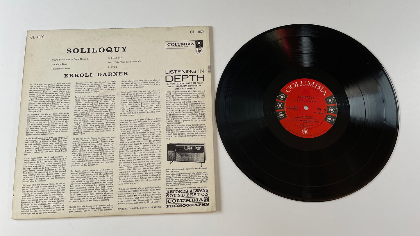 Erroll Garner Soliloquy Used Vinyl LP VG+\VG+