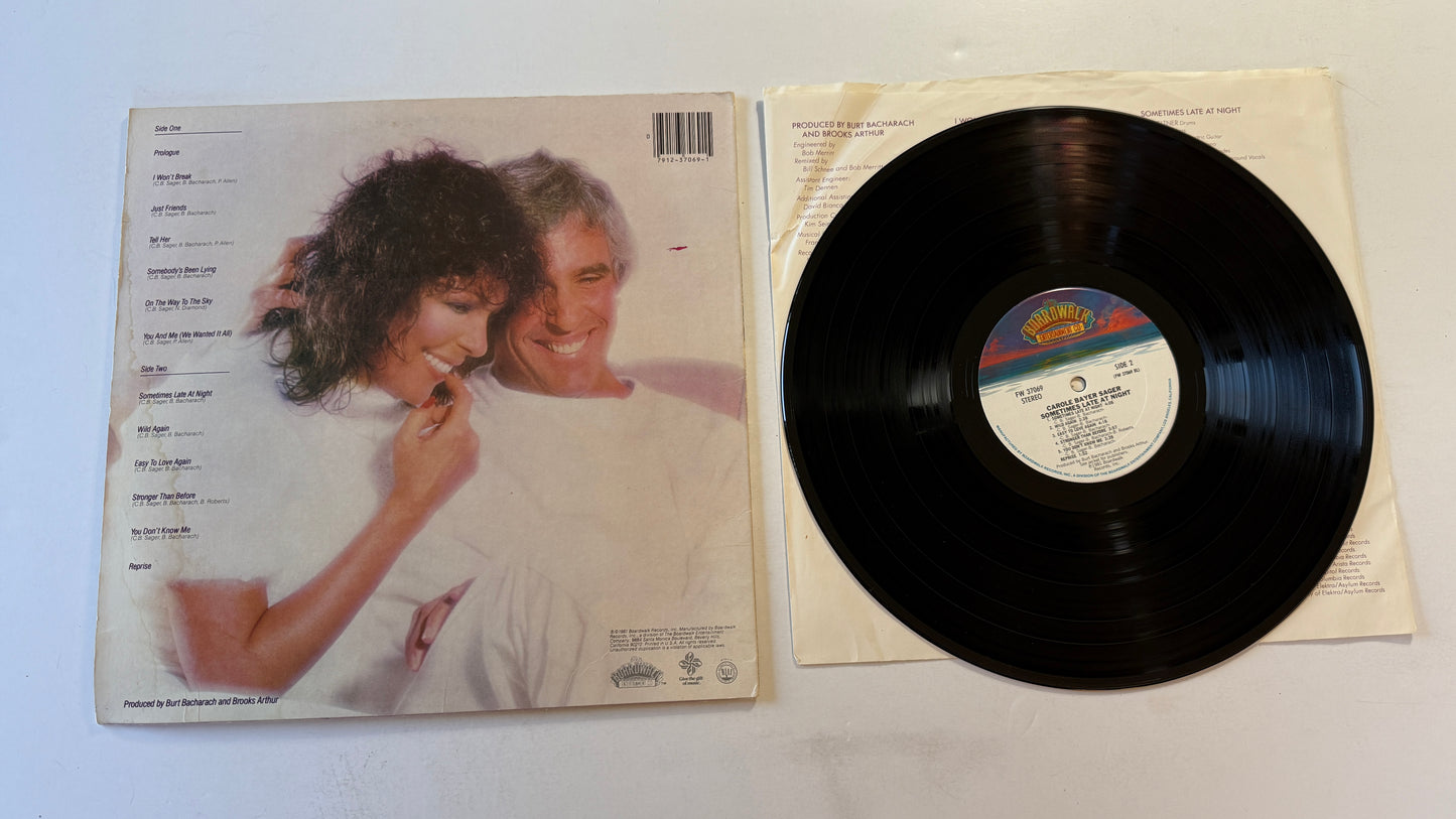 Carole Bayer Sager Sometimes Late At Night Used Vinyl LP VG+\VG