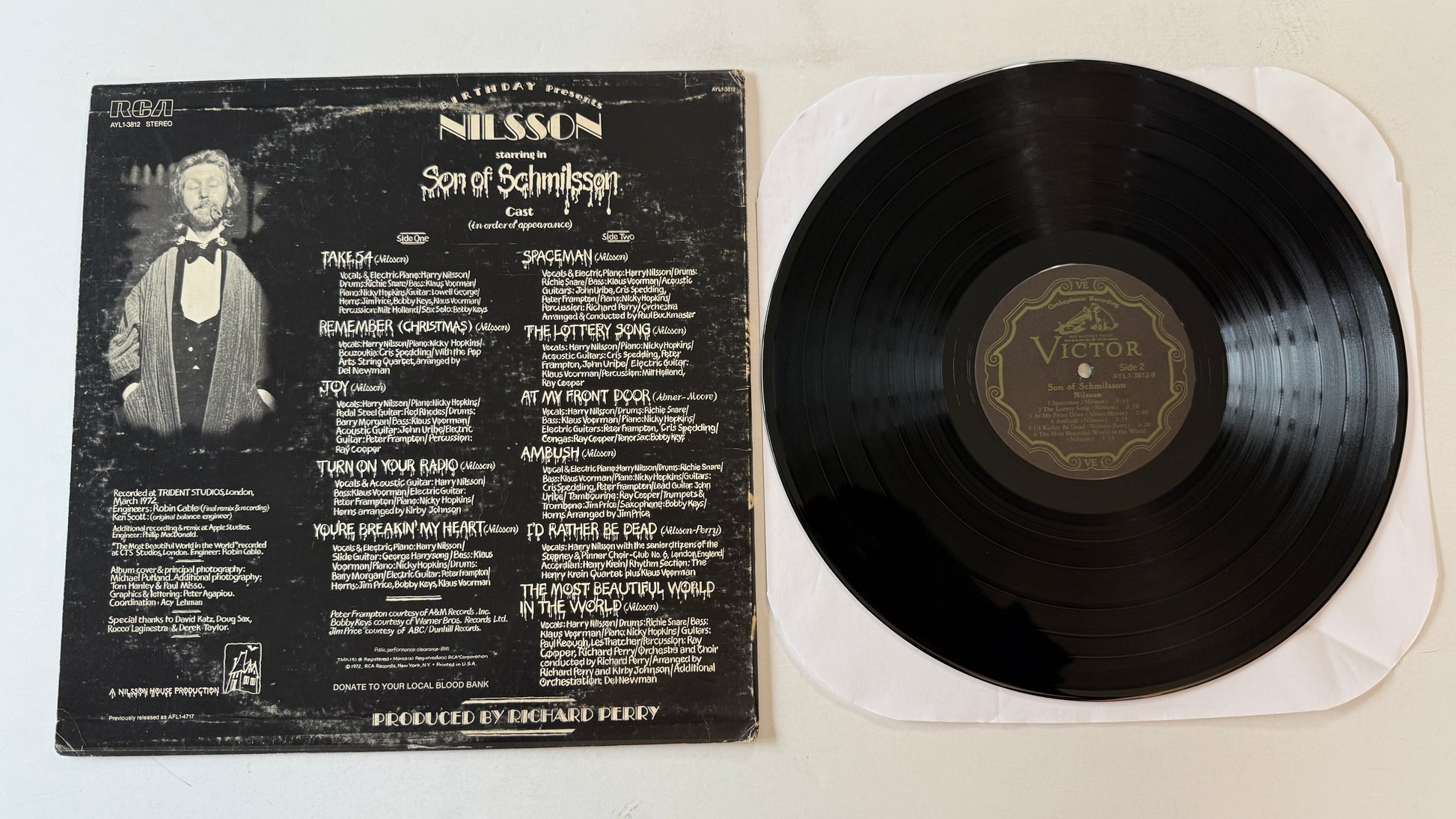 Harry Nilsson Son Of Schmilsson Used Vinyl LP VG+\VG
