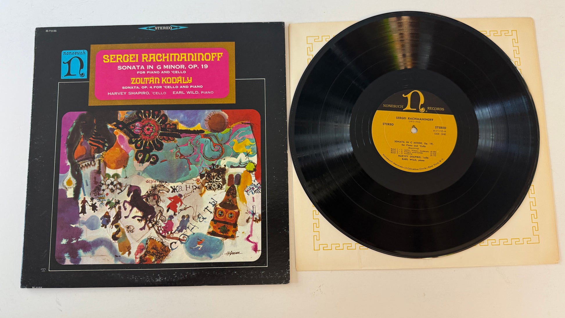Sergei Rachmaninoff Sonata In G Minor, Op. 19 For Piano And 'Cello / Sonata, Op. 4 For 'Cello And Piano Used Vinyl LP VG+\VG