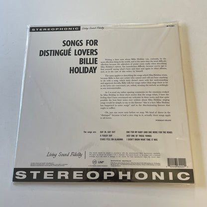 Billie Holiday Songs For Distingu√© Lovers New Vinyl LP M\M