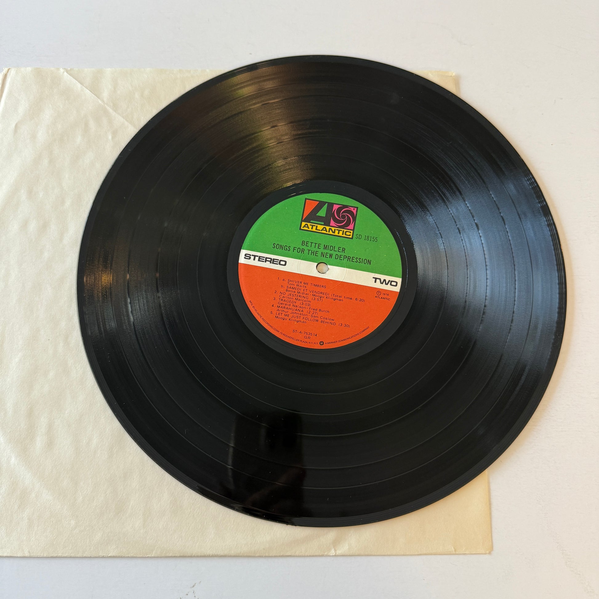 Bette Midler Songs For The New Depression Used Vinyl LP VG+\VG+
