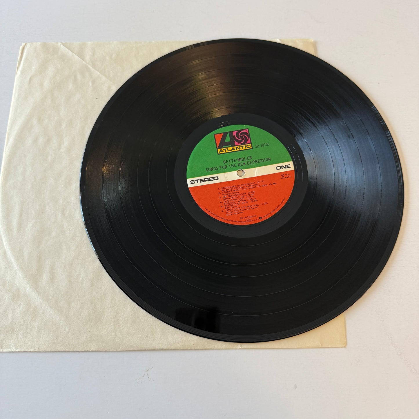 Bette Midler Songs For The New Depression Used Vinyl LP VG+\VG+