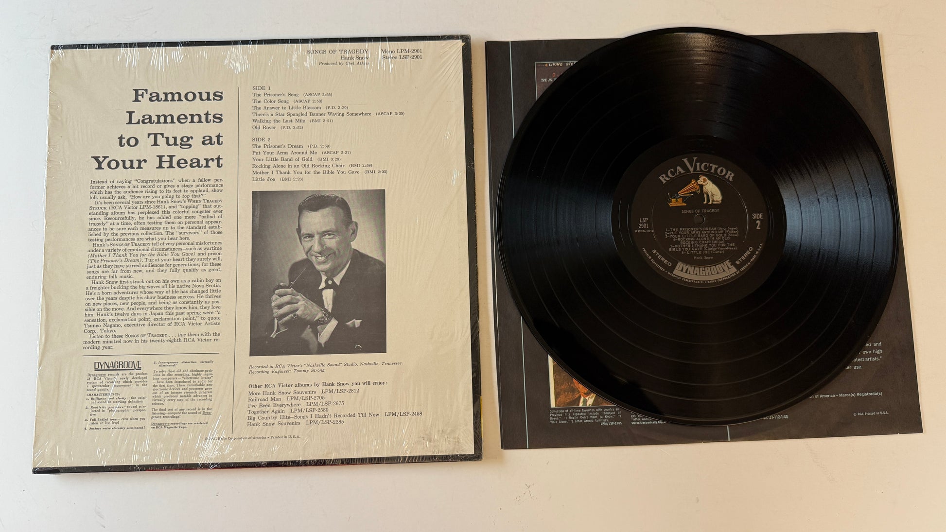 Hank Snow Songs Of Tragedy Used Vinyl LP VG+\VG+