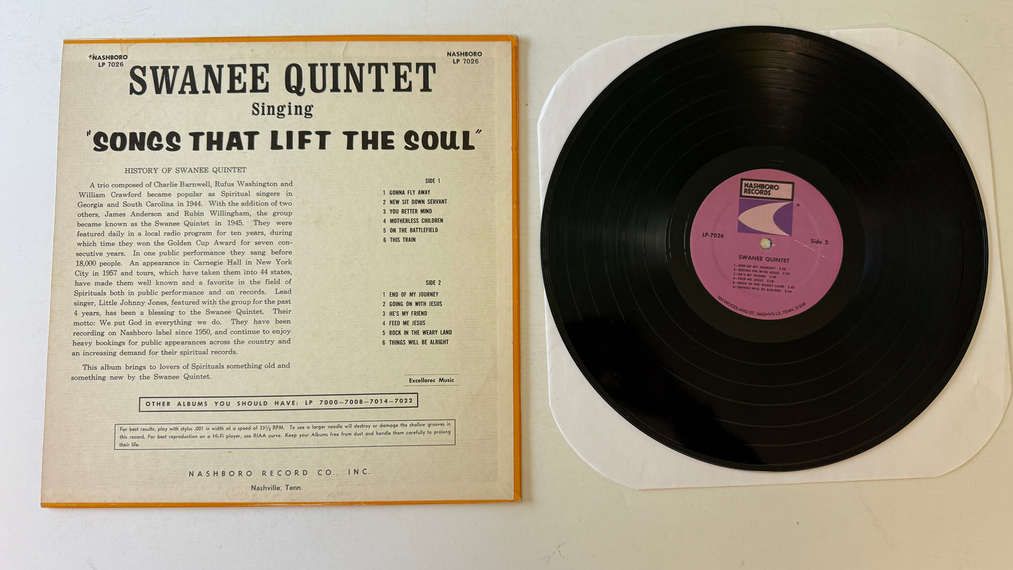 The Swanee Quintet Songs That Lift The Soul Used Vinyl LP VG+\VG