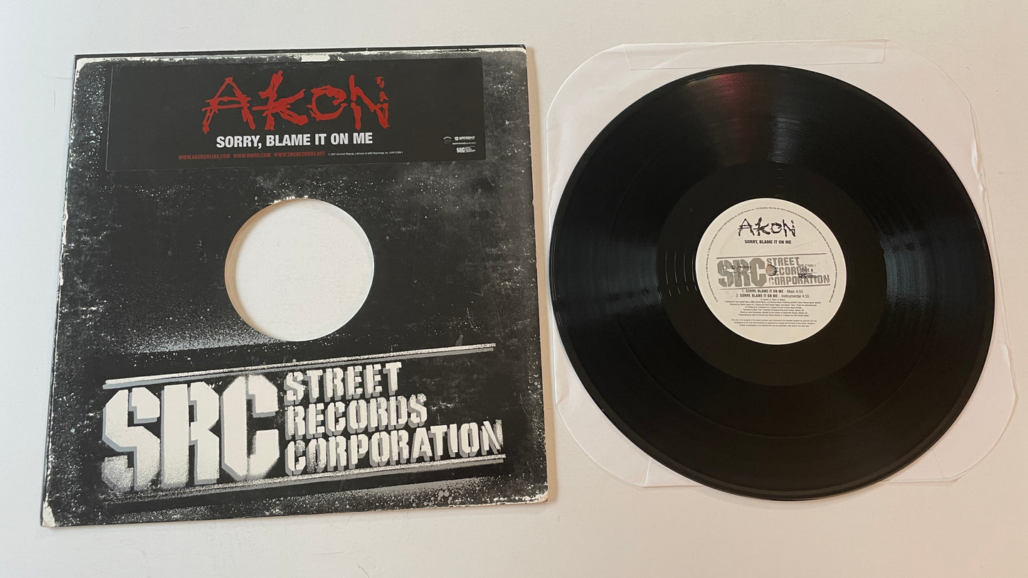 Akon Sorry, Blame It On Me 12" Used Vinyl Single VG+\VG